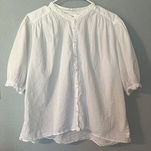 XIRENA white 100% cotton blouse